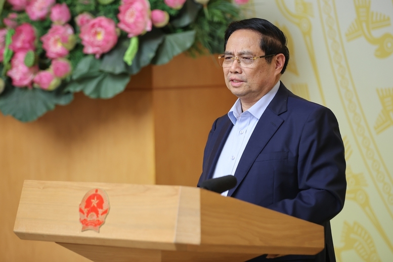 Thủ tướng nhấn mạnh những kết quả nổi bật sau gần 8 tháng triển khai Nghị quyết 68 - Ảnh: VGP