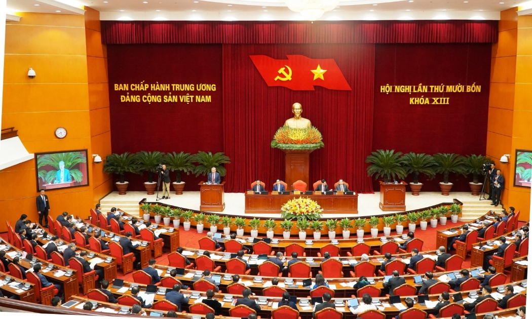 Toàn cảnh Hội nghị Trung ương lần thứ 14, khóa XIII diễn ra vào tháng 11/2025. Ảnh: TTXVN
