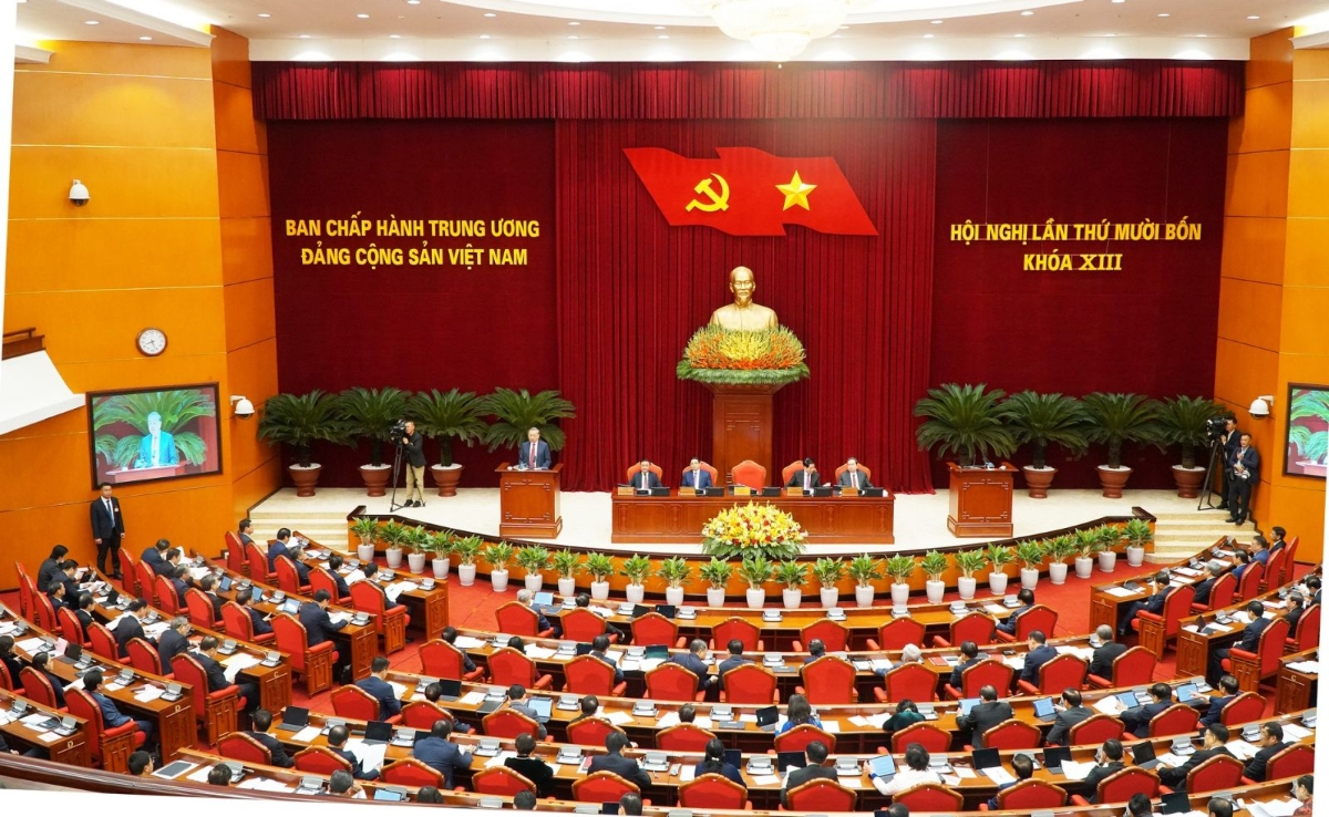 Toàn cảnh Hội nghị Trung ương lần thứ 14, khóa XIII diễn ra vào tháng 11/2025. Ảnh: TTXVN
