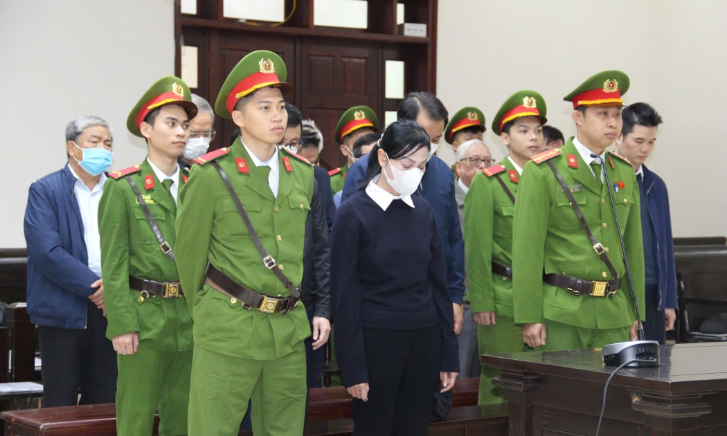 Các bị cáo tại tòa.