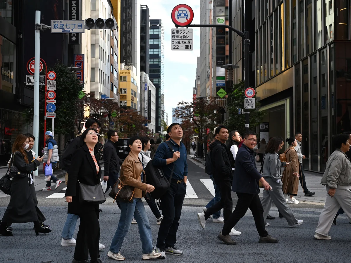 Tăng trưởng lượng khách Trung Quốc đến Nhật Bản trong tháng 11 đã chậm lại.