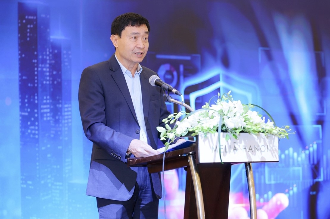 Trung tướng Nguyễn Minh Chính - Phó Chủ tịch Thường trực Hiệp hội An ninh mạng Quốc gia phát biểu khai mạc Hội thảo.