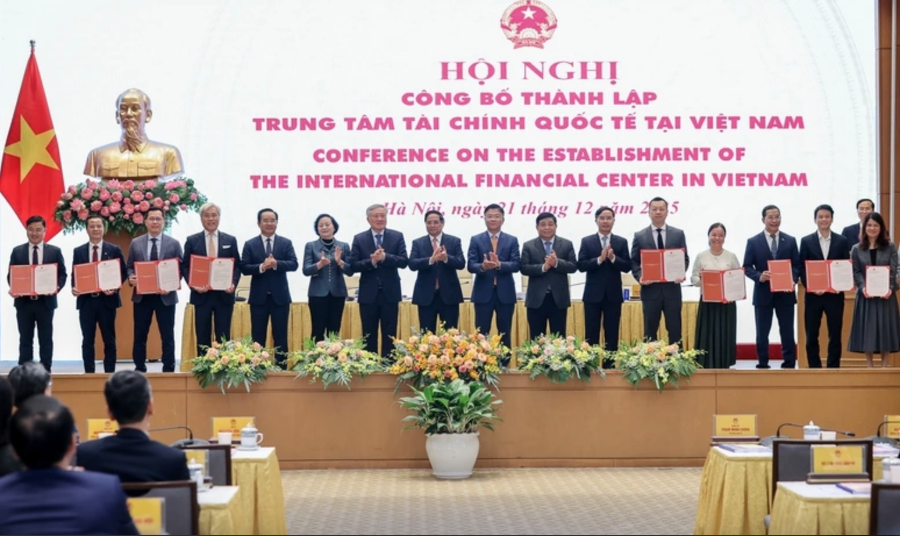Công bố thành viên giai đoạn đầu của Trung tâm tài chính quốc tế tại TP.HCM.
ẢNH: VGP/ĐOÀN BẮC