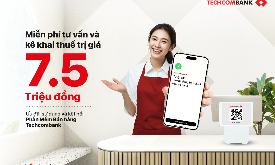 Chính sách thuế mới: Techcombank đồng hành cùng hộ kinh doanh chuyển đổi số