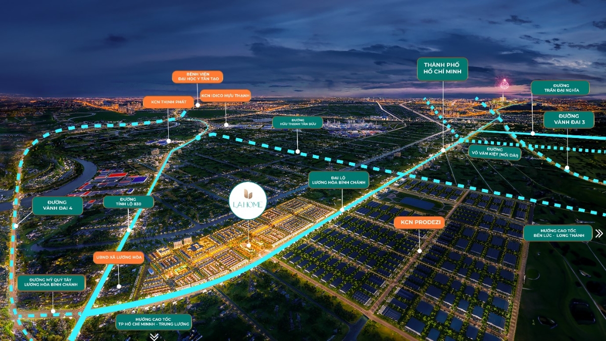 LA Home nằm ở tâm điểm kết nối các tuyến hạ tầng trọng điểm của khu Tây TP. HCM.