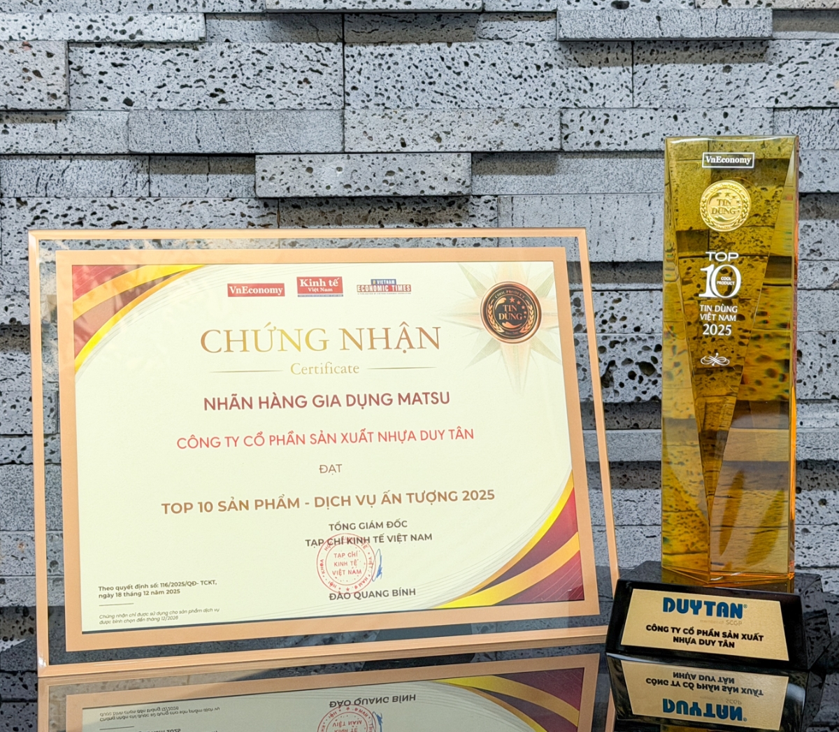 Thương hiệu MATSU đạt Top 10 Sản phẩm – Dịch vụ Ấn tượng vào ngày 18/12/2025 tại Hà Nội.