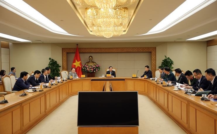 Phó Thủ tướng Trần Hồng Hà chủ trì cuộc họp của Ủy ban An ninh hàng không dân dụng quốc gia. Ảnh: VGP