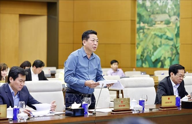 Bộ trưởng Bộ Xây dựng Trần Hồng Minh phát biểu. Ảnh: TTXVN.