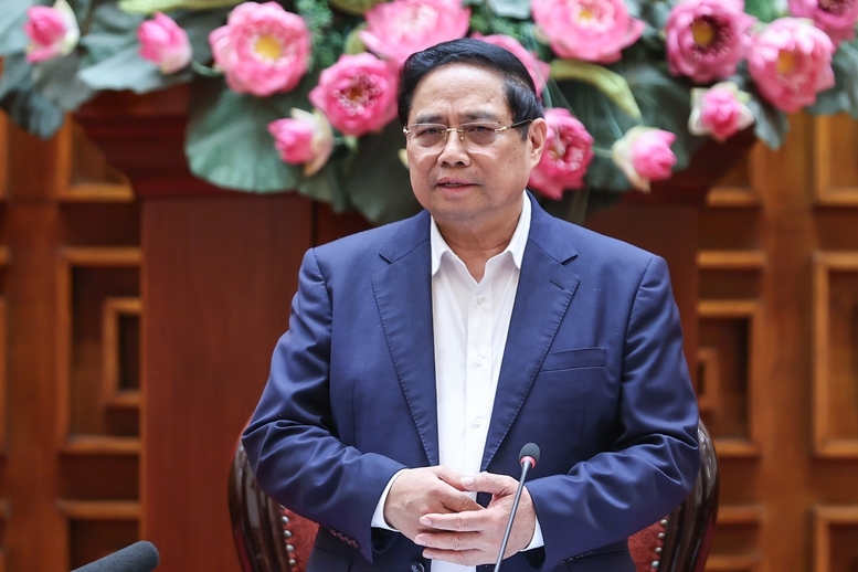 Thủ tướng Phạm Minh Chính đánh giá cao, biểu dương sự nỗ lực, cố gắng của Quân ủy Trung ương, Bộ Quốc phòng đã hoàn thành xuất sắc các nhiệm vụ năm 2025 - Ảnh: VGP