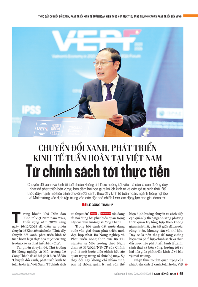 Chuyển đổi xanh, phát triển kinh tế tuần hoàn tại Việt Nam: Từ chính sách tới thực tiễn - Ảnh 1