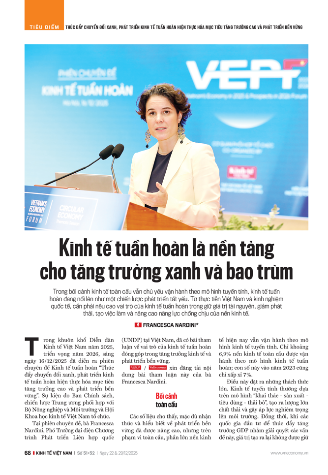 Kinh tế tuần hoàn là nền tảng cho tăng trưởng xanh và bao trùm - Ảnh 1