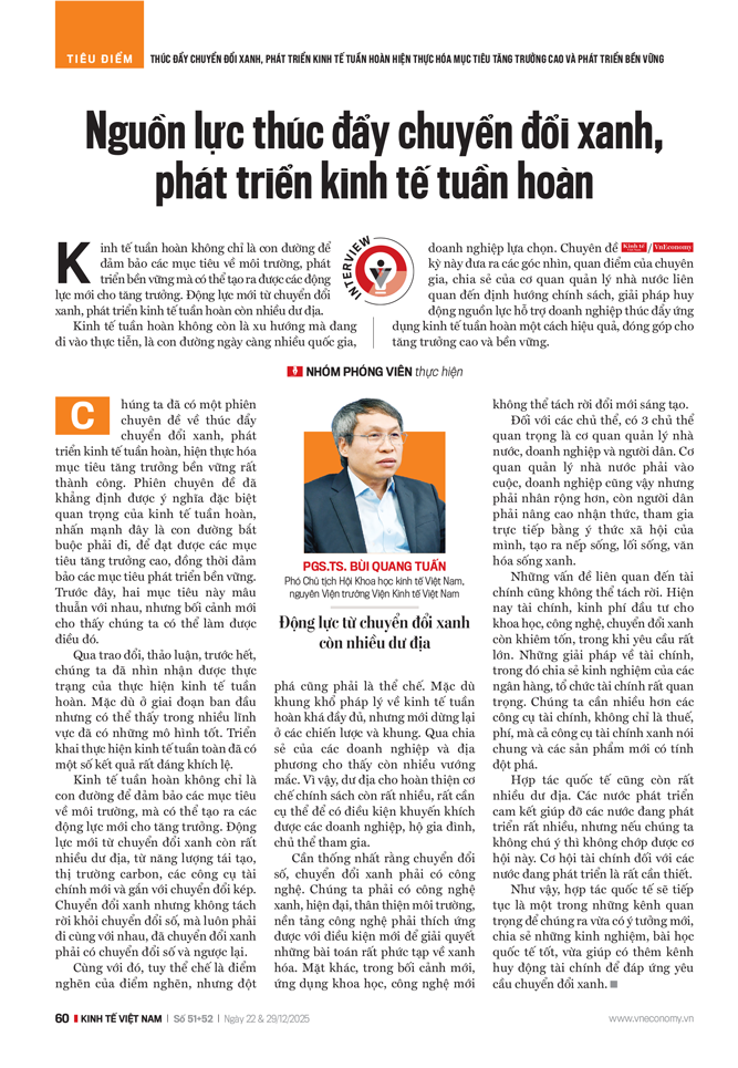 Nguồn lực thúc đẩy chuyển đổi xanh, phát triển kinh tế tuần hoàn - Ảnh 11