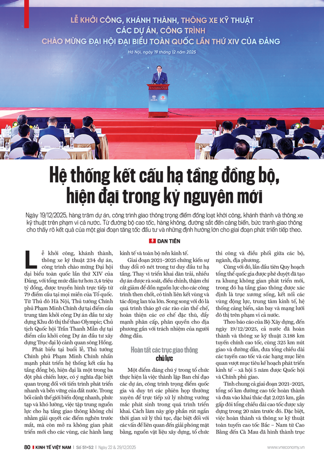 Hệ thống kết cấu hạ tầng đồng bộ, hiện đại trong kỷ nguyên mới  - Ảnh 1
