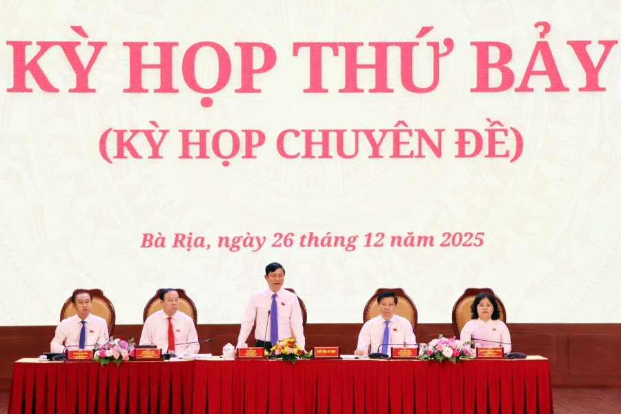 Chủ tịch HĐND TP.Hồ Chí Minh Võ Văn Minh phát biểu tại Kỳ họp - Ảnh: Cổng thông tin điện tử TP. Hồ Chí Minh.