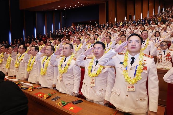 Các đại biểu công an dự Đại hội. Ảnh: TTXVN.