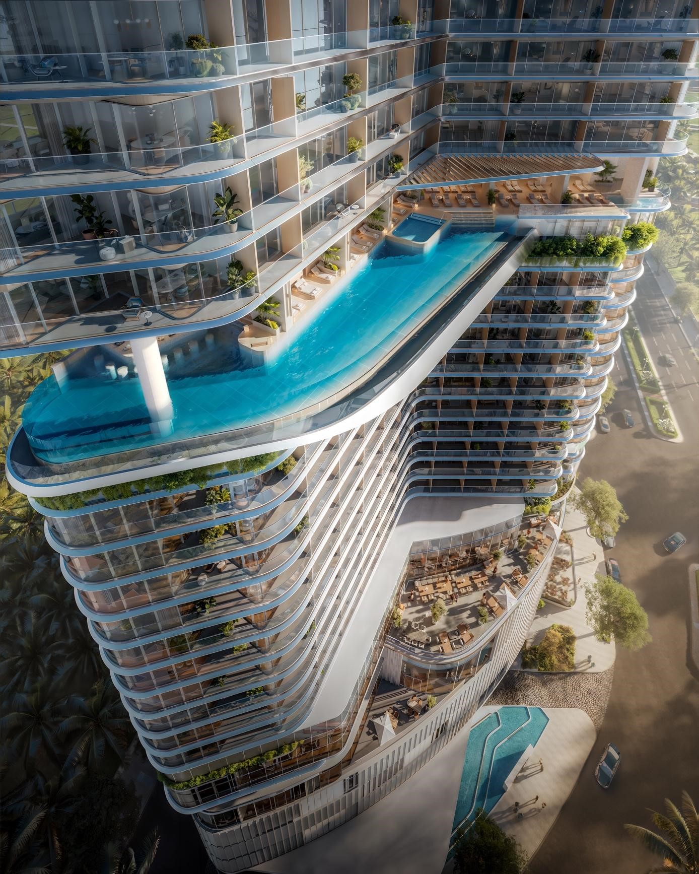 Đường nét duyên dáng thanh mãnh của phương Đông hoà cùng cá tính tự do của phương Tây dựa trên tinh thần When East Meets West tạo nên vẻ ngoài tuyệt tác cho Nobu Danang.