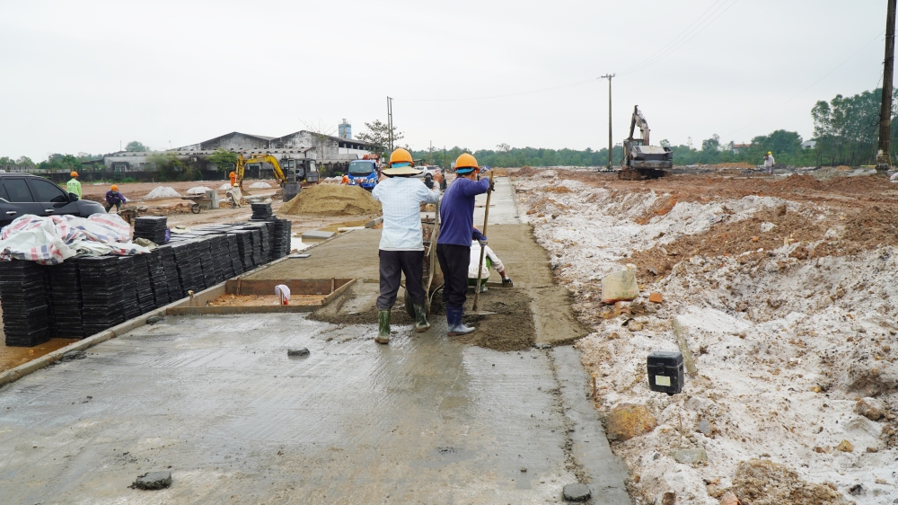 Các đơn vị đang đẩy nhanh tiến độ thi công dự án