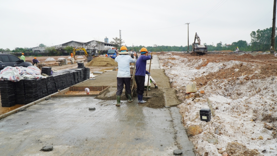 Các đơn vị đang đẩy nhanh tiến độ thi công dự án