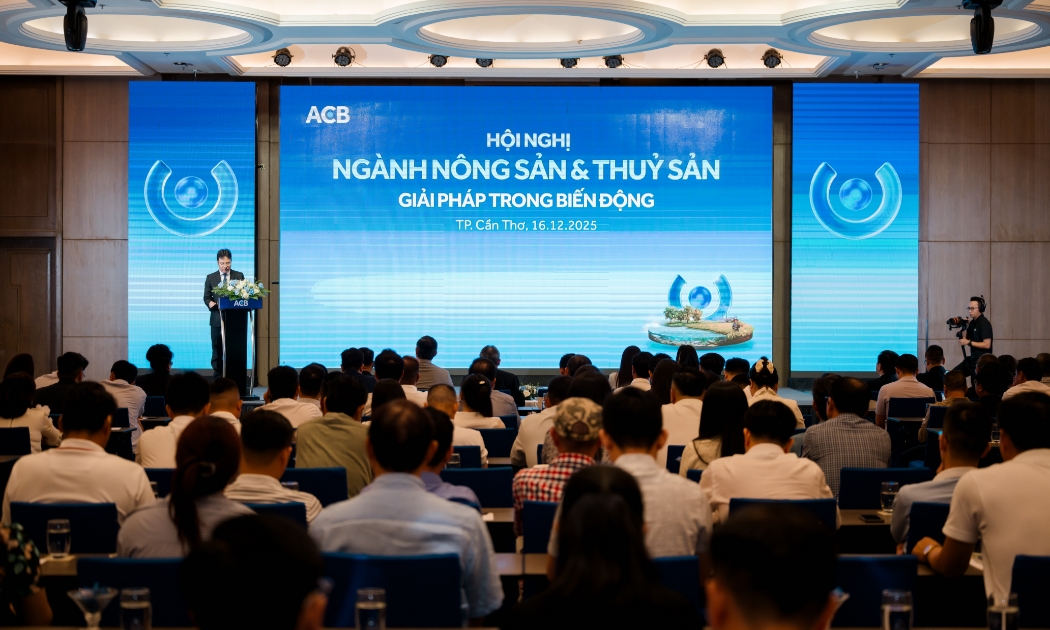 Toàn cảnh “Hội nghị ngành Nông sản & Thủy sản: Giải pháp trong biến động” do ACB tổ chức.