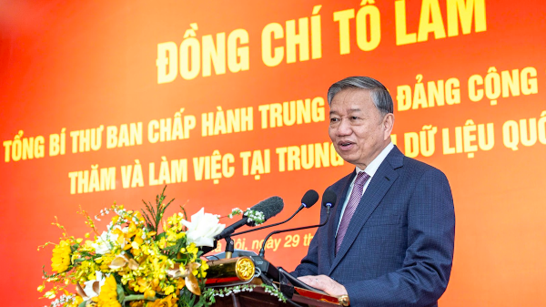 Tổng Bí thư Tô Lâm: Dữ liệu trở thành một nguồn lực chiến lược, có ý nghĩa đặc biệt quan trọng