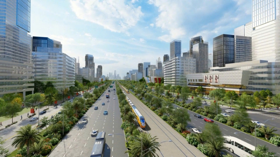 Phối cảnh tuyến Metro số 5 Hà Nội (Văn Cao - Hòa Lạc).