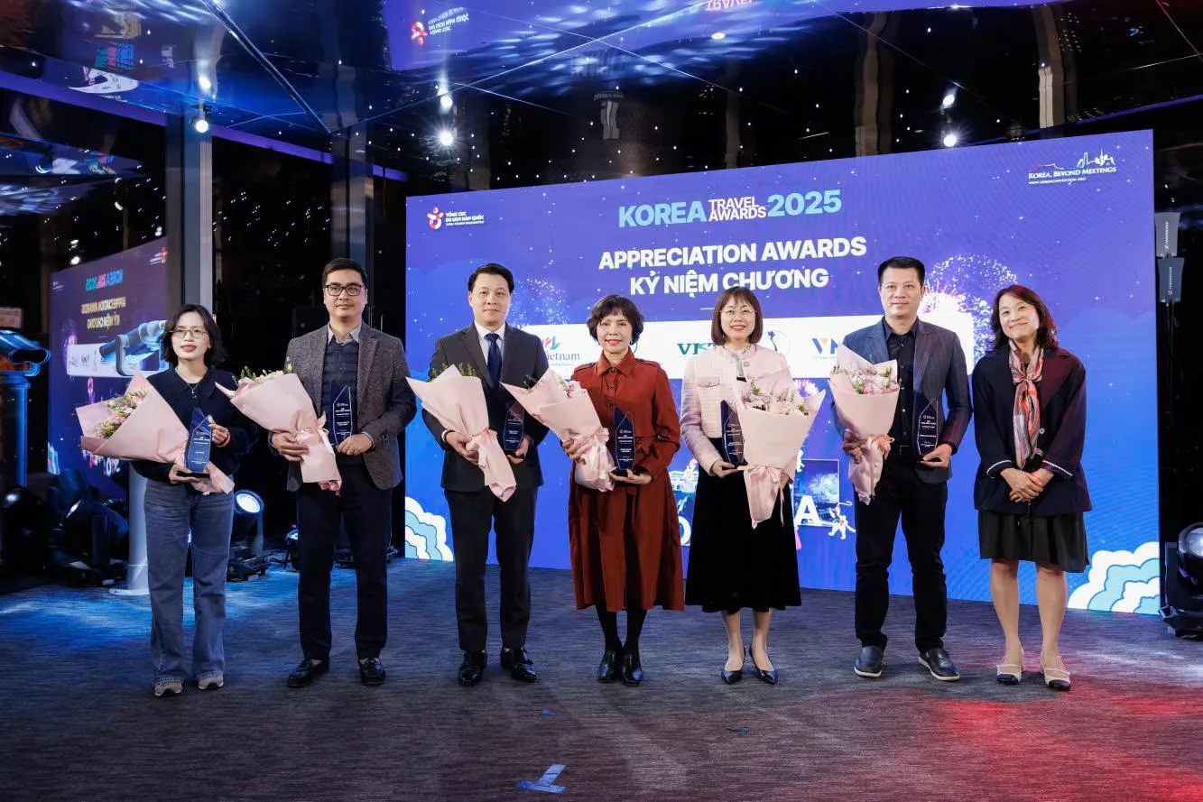 Tổng cục Du lịch Hàn Quốc đã tri ân các cơ quan ban ngành, đơn vị du lịch đồng hành, hỗ trợ hoạt động của KTO trong năm 2025.