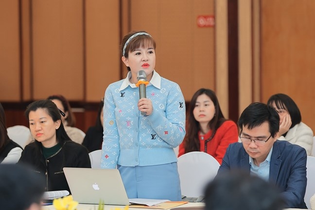 Bà Hoàng Thu Hồng, Trưởng ban Tuyên giáo và Công tác xã hội Ủy ban Mặt trận Tổ quốc Việt Nam TP Hà Nội.&nbsp;Ảnh: Mặt trận.