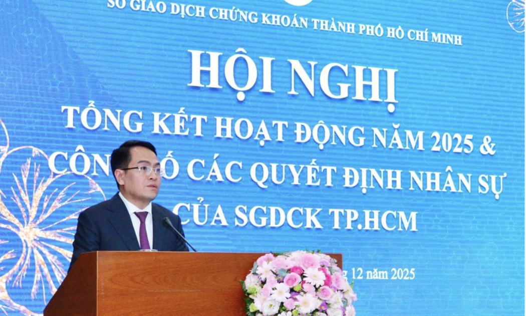 Ông Trịnh Sơn Hồng - Quyền Chủ tịch Sở Giao dịch Chứng khoán TP. Hồ Chí Minh phát biểu.