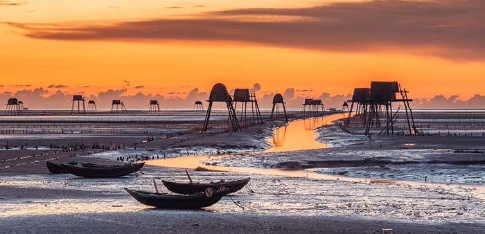 Khung cảnh bình minh tại biển Đồng Châu. Ảnh minh họa