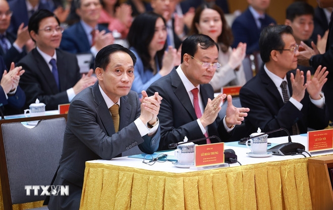 Bộ trưởng Bộ Ngoại giao Lê Hoài Trung tham dự Hội nghị tổng kết công tác ngành Ngoại giao năm 2025 và phương hướng, nhiệm vụ năm 2026. Ảnh: TTXVN.