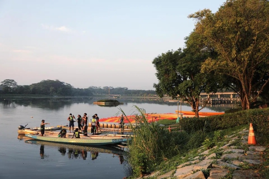 Dự án trang trại điện mặt trời nổi sẽ không xâm lấn khu vực giải trí dưới nước tại Công viên hồ chứa Lower Seletar. Ảnh: ST/Feline Lim.