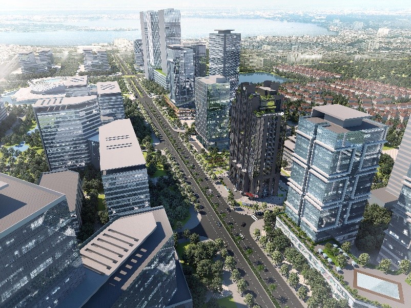 Oriental Square tọa lạc tại khu vực Starlake Tây Hồ Tây.