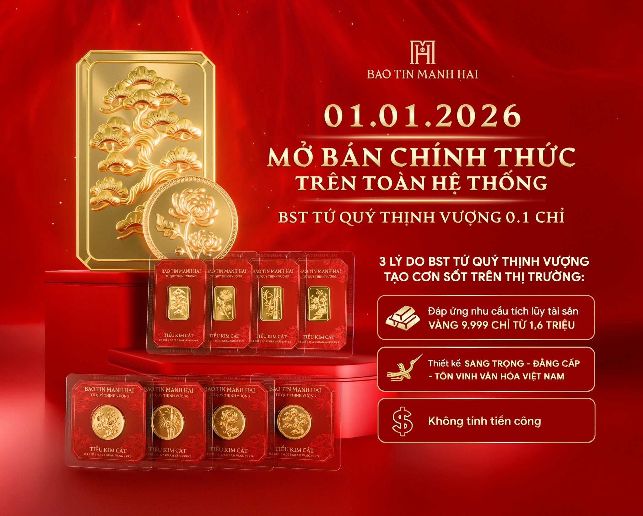 Khởi đầu nhỏ, niềm tin lớn: Triết lý tích lũy “vừa sức” từ bộ sưu tập Tứ Quý Thịnh Vượng của Bảo Tín Mạnh Hải - Ảnh 2