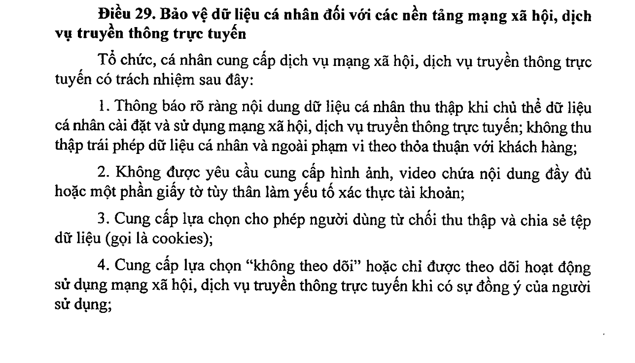 Điều khoản 29.2 trong Luật Bảo vệ dữ liệu cá nhân (Luật số 91/2025/QH15) do Quốc hội ban hành vào ngày 26/06/2025.
