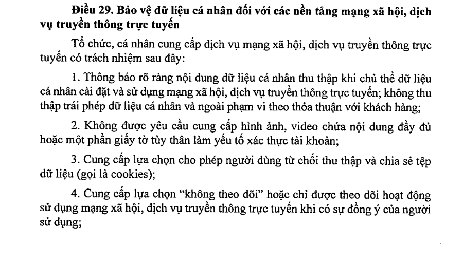 Điều khoản 29.2 trong Luật Bảo vệ dữ liệu cá nhân (Luật số 91/2025/QH15) do Quốc hội ban hành vào ngày 26/06/2025.