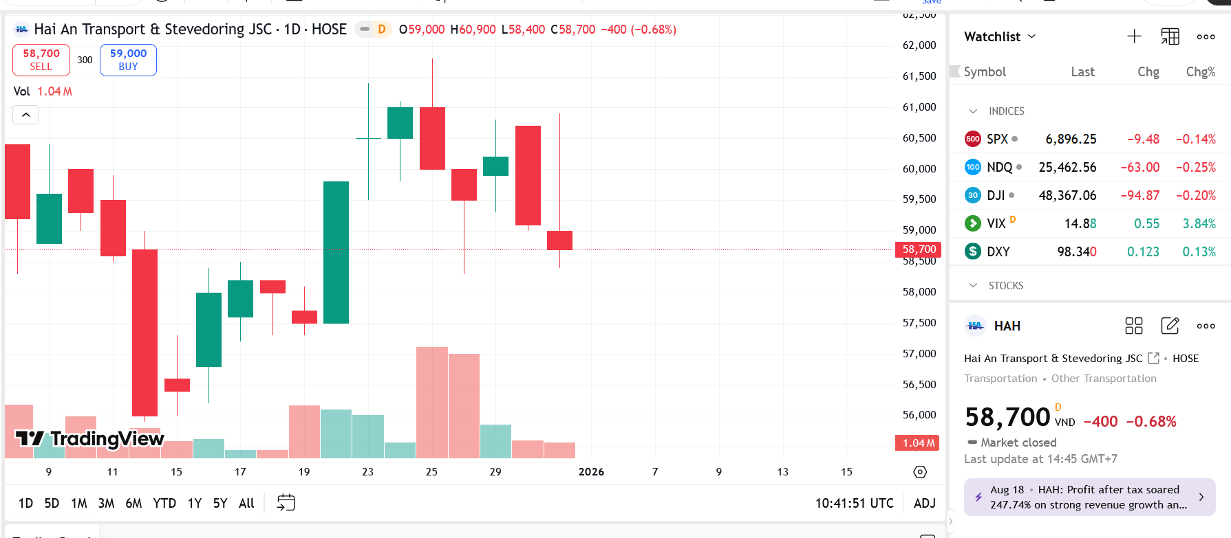 VSC thành công nâng sở hữu tại HAH lên gần 24%