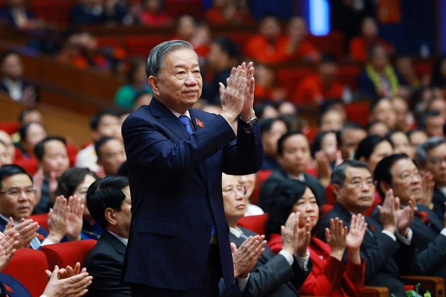 Tổng Bí thư Tô Lâm tại Đại hội Thi đua yêu nước. Ảnh: TTXVN