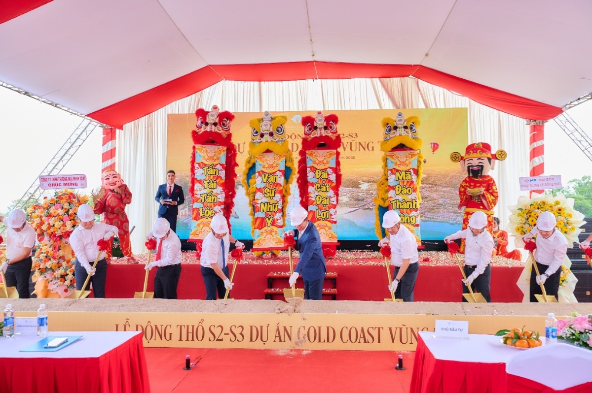 Ngày 29/12/2025, chủ đầu tư dự án Gold Coast Vũng Tàu tổ chức lễ động thổ tiểu khu S2 – S3 (thuộc phân khu Limassol).