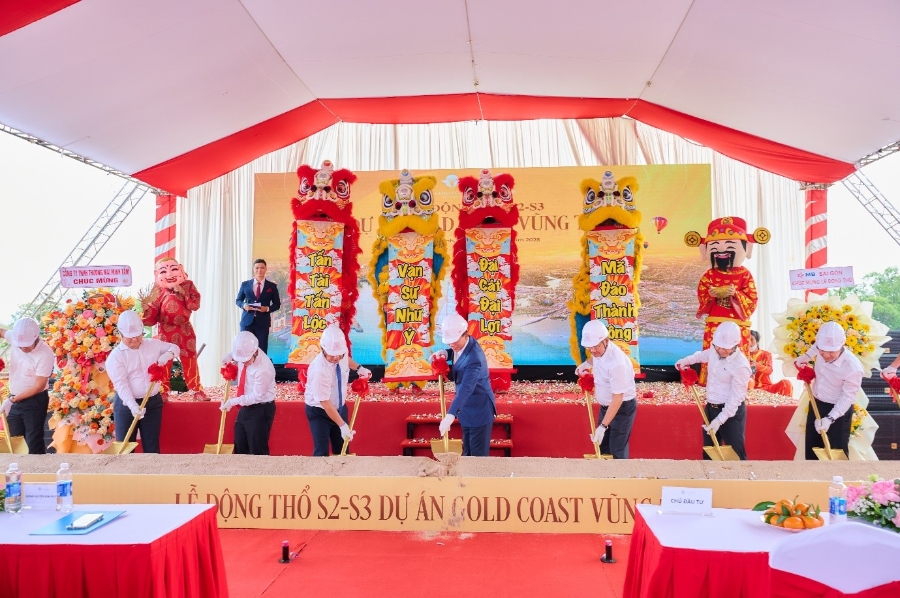 Ngày 29/12/2025, chủ đầu tư dự án Gold Coast Vũng Tàu tổ chức lễ động thổ tiểu khu S2 – S3 (thuộc phân khu Limassol).