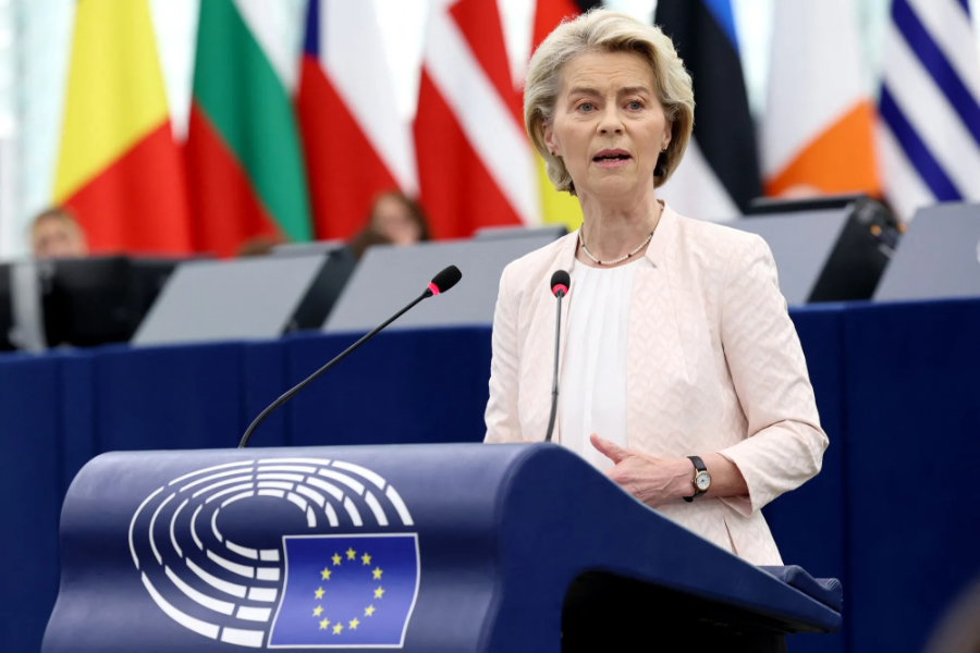 Chủ tịch EC Ursula von der Leyen - Ảnh: Bloomberg.