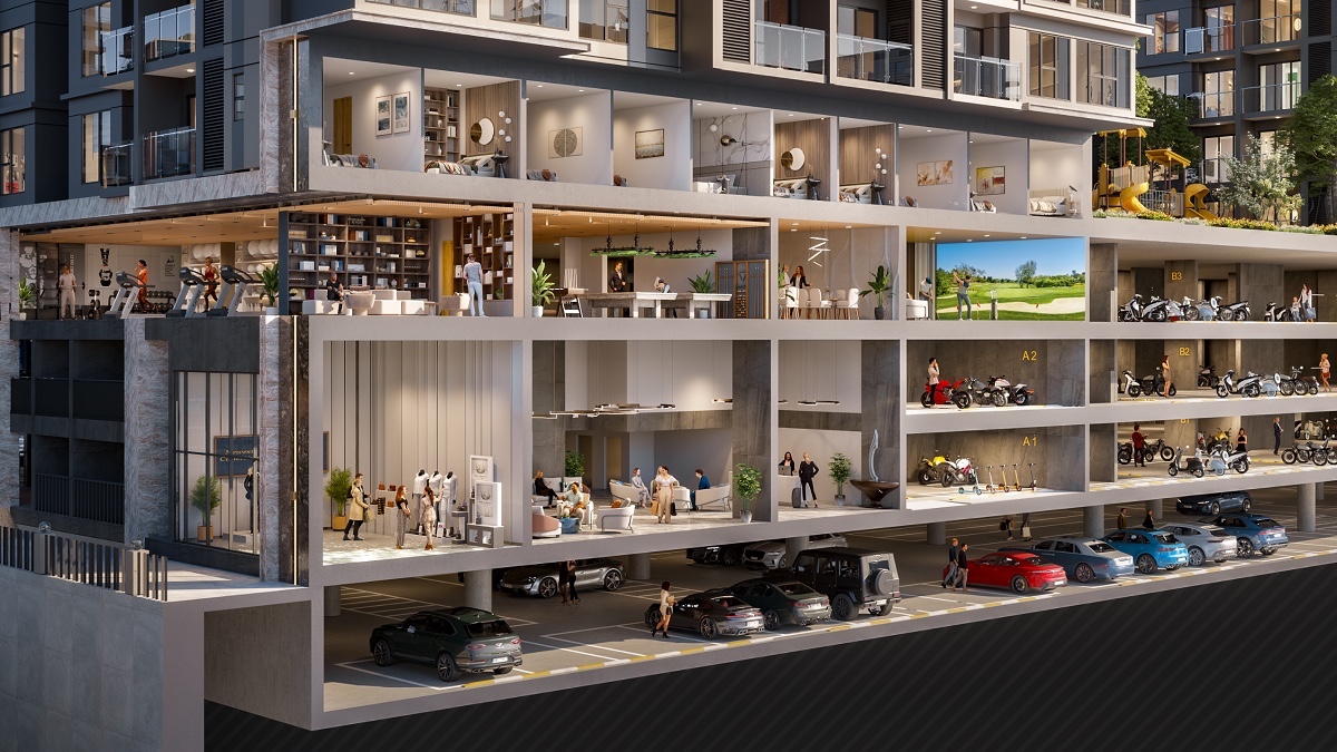 The Privé’s internal amenities are designed to support work, meetings, leisure, and social interaction for modern entrepreneurs and professionals.