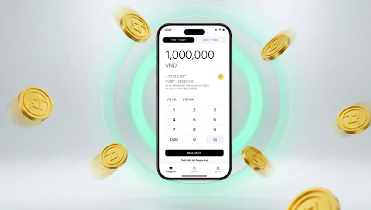Công ty Cổ phần Dragon Lab được triển khai mô hình thử nghiệm được cấp phép đối với hoạt động trung gian chuyển đổi USDT ↔ VND theo cơ chế không lưu ký (non-custodial) tại Đà Nẵng - Ảnh minh họa.