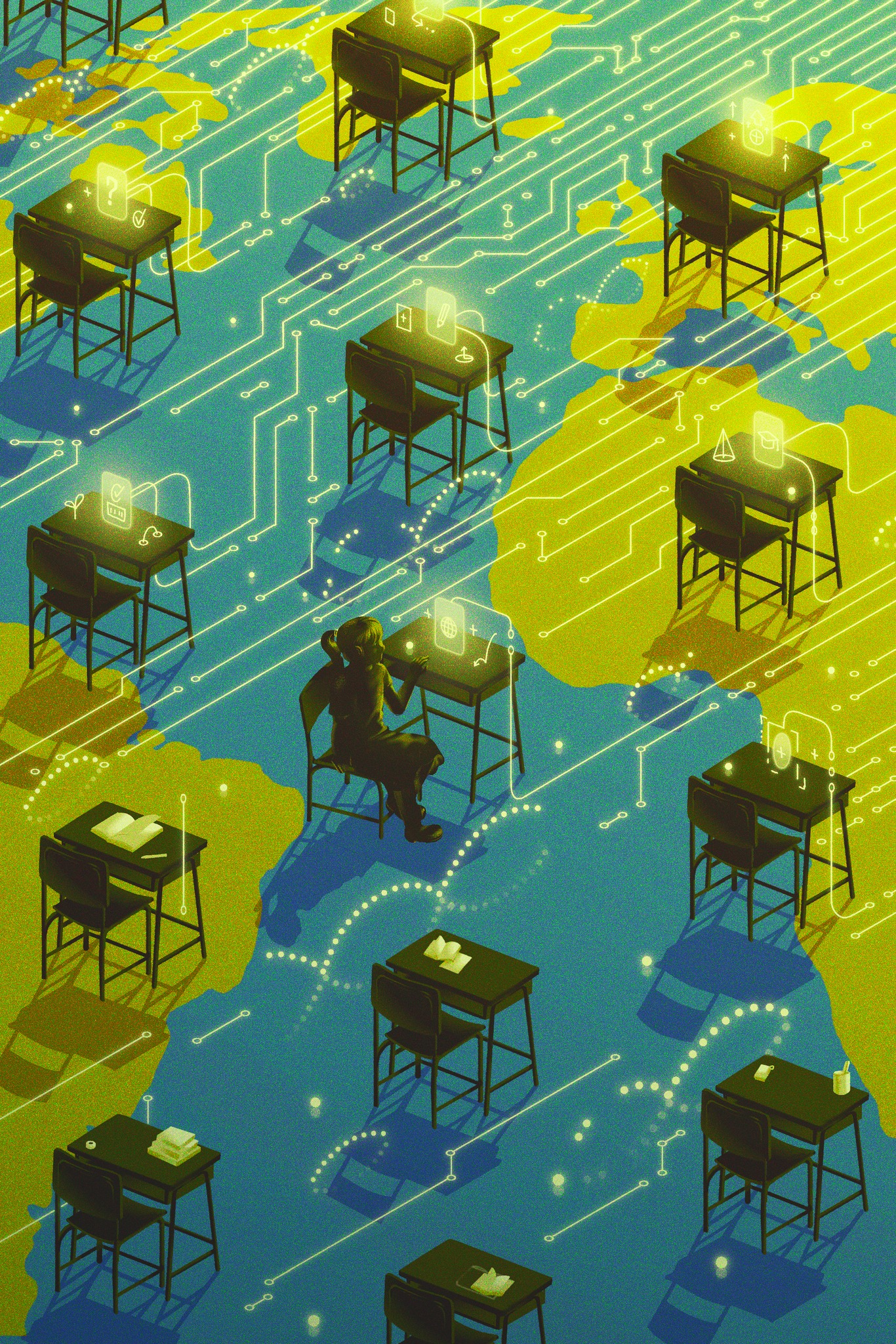 Những người ủng hộ cho rằng AI có thể trở thành “trợ lý đắc lực” cho giáo dục. Ảnh minh họa của New York Times