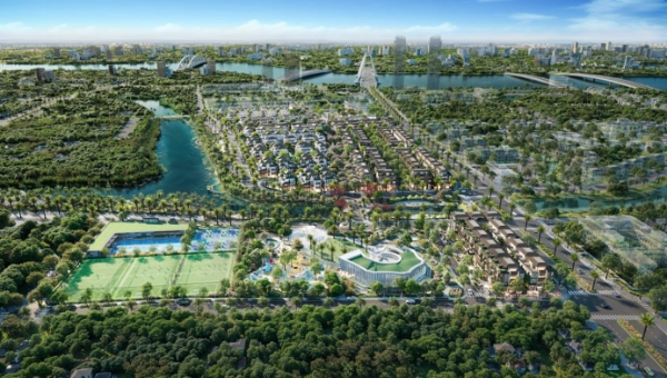 Được sông Rào Máng và sông Vinh bao bọc, The Sensia hình thành trên địa thế bán đảo tự nhiên hiếm gặp trong nội đô.