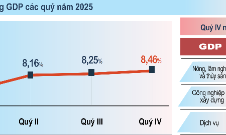 Tăng trưởng GDP 2025 đạt 8,02%, quy mô nền kinh tế vượt mốc 514 tỷ USD