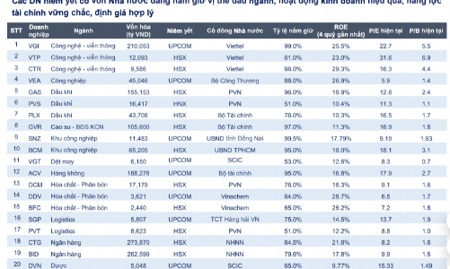 Nhóm doanh nghiệp có vốn Nhà nước sẽ là tâm điểm chú ý dòng tiền trong năm 2026? 