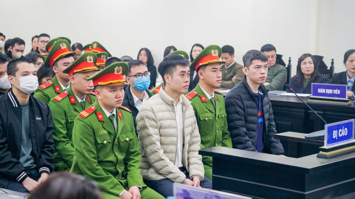 Các bị cáo tại tòa.