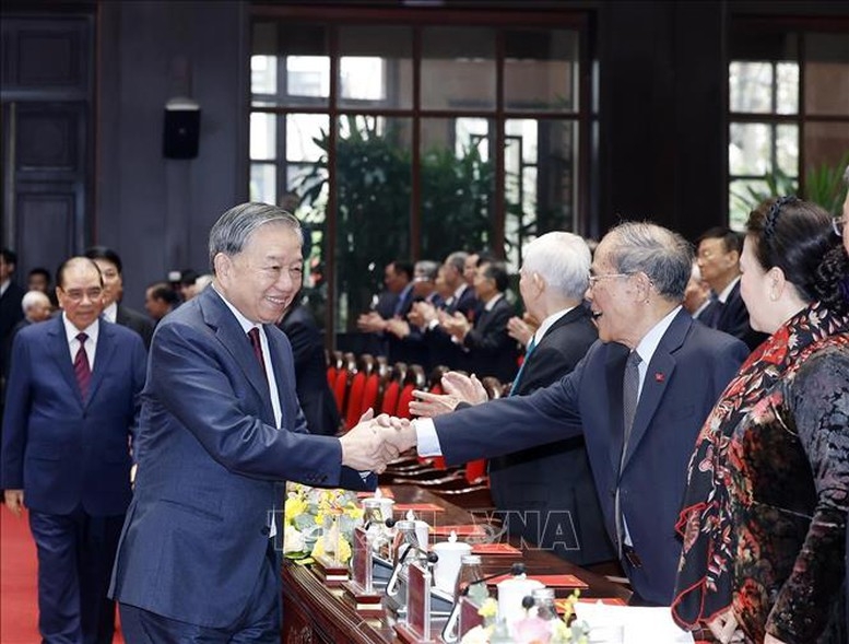 Tổng Bí thư Tô Lâm và các đại biểu tại Lễ kỷ niệm - Ảnh: TTXVN