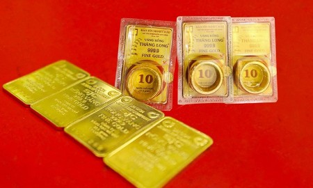 Giá bán vàng miếng SJC tăng hơn 5 triệu đồng mỗi lượng trong 2 phiên đầu năm