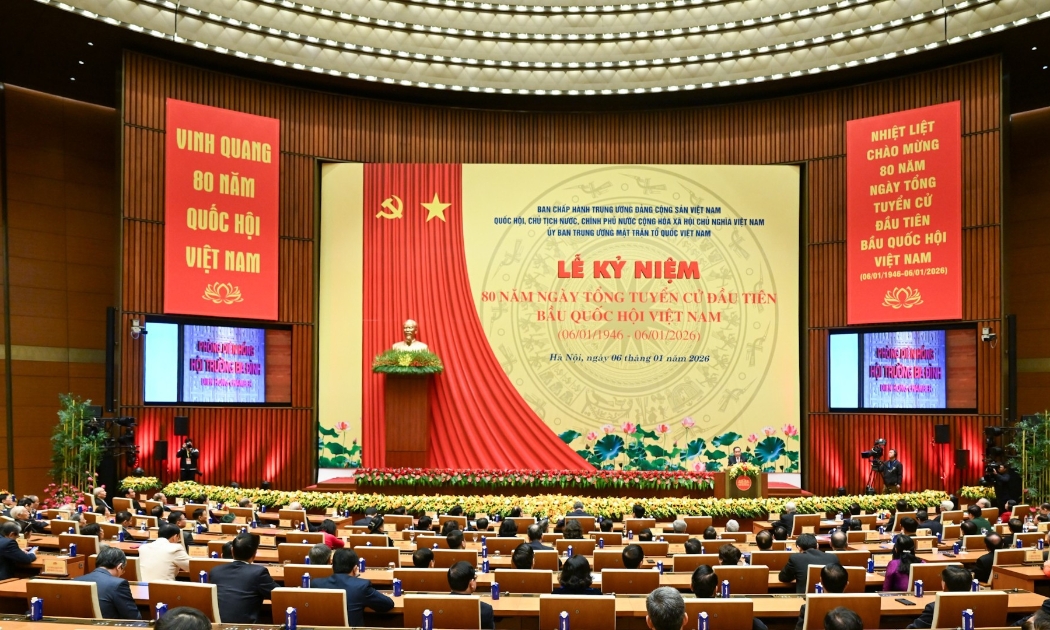 Lễ kỷ niệm Ngày tổng tuyển cử đầu tiên bầu Quốc hội Việt Nam. Ảnh: Nhân Dân